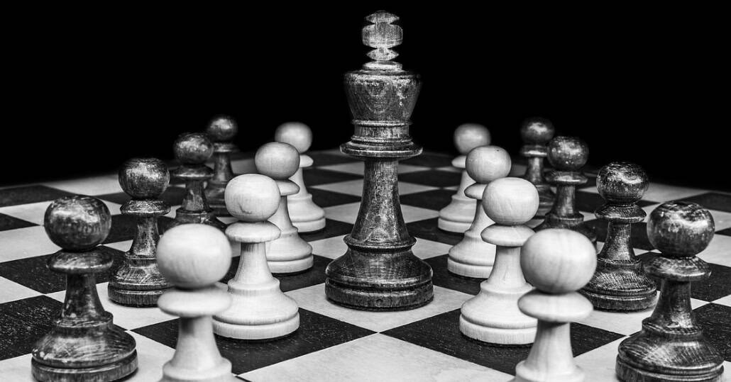 black and white chess on the board