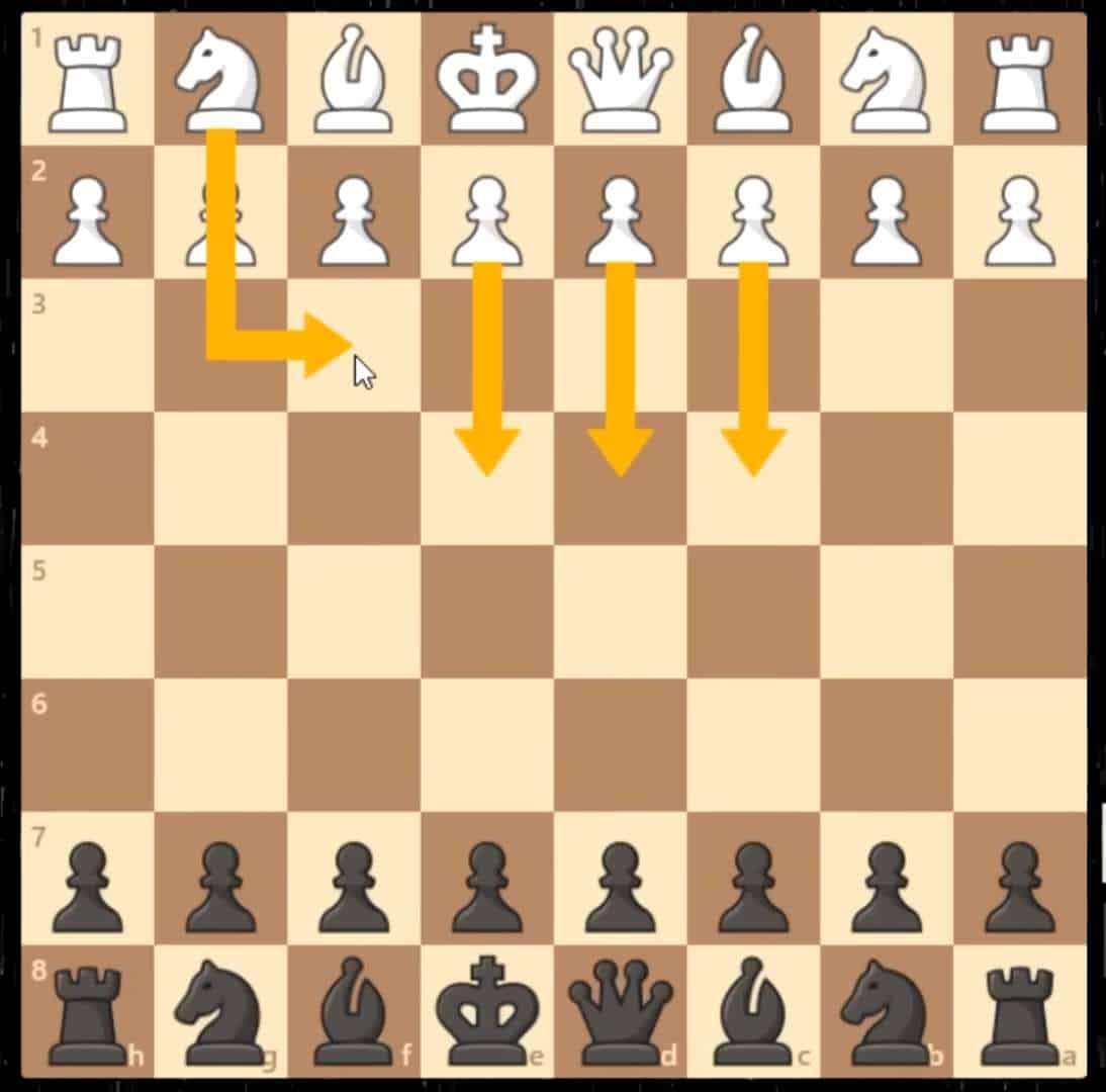 Explain of first chess move