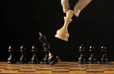 Сheckmate to Black King on Chess Board
