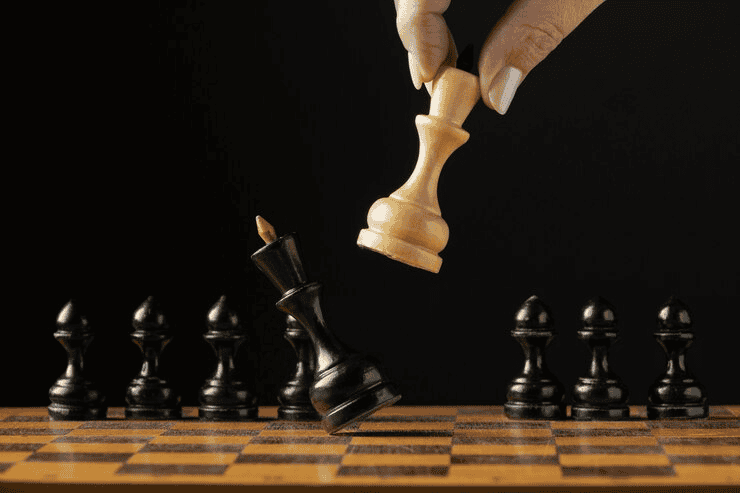 Сheckmate to Black King on Chess Board