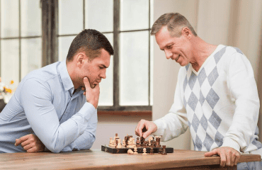 Two Men are Playing Chess